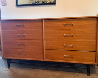 Mid century Drexel dresser with dog bone handles