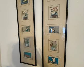 Delightfully strikingly unique pair of prints showing the same objects from a different perspective