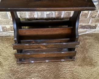 Magazine rack end table MCM