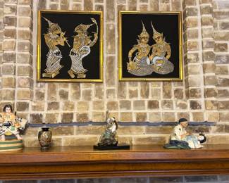 Thai paintings in silk
