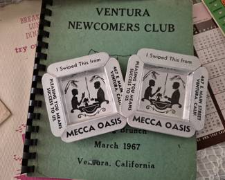 Cardboard ashtrays from Mecca Oasis Ventura 