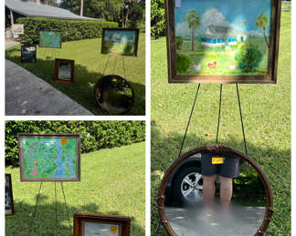 Enjoy the ART WALK down the driveway...Lots of framed art and gorgeous mirrors