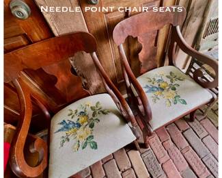 Chairs may need a little TLC & glue but needlepoint seats are worthy@