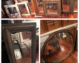 MIRROR MIRROR ON THE WALL...Great collection of vintage mirrors...lots of styles, sizes and shapes