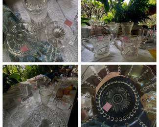 Beautiful pressed glass & Depression glass