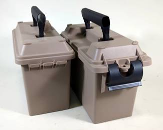 Hard Plastic Ammo Cans, Qty 2, 6" X 5" X 10" 
