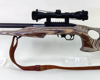 Thompson Center/ Smith & Wesson Performance Center T/C R22 .22 LR Rifle SN# JLS0608, Centerpoint Scope, Leather Sling 