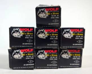 Wolf 7.62x39 Ammo, Approx 140 Rds