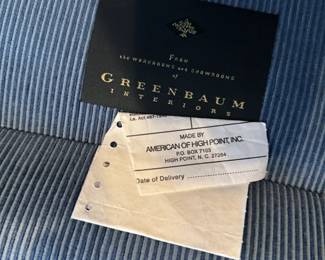 Greenbaum Interiors Sofa made by American of High Point, NC