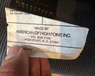 Greenbaum Interiors Sofa made by American of High Point, NC