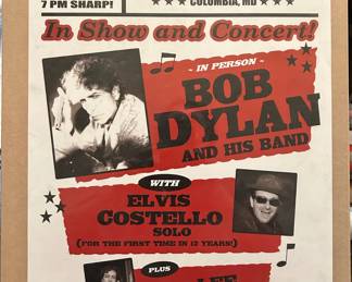 Merriweather Post Pavilion Poster featuring Bob Dylan and Elvis Costello 