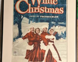 Original framed White Christmas insert poster
