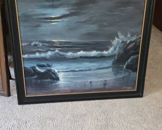 M. Moore seascape oil painting