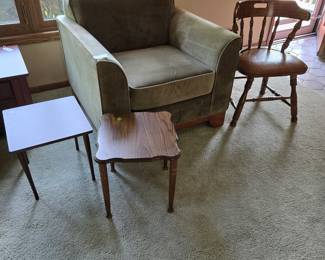Matching chair, Mt Vernon chair, small tables