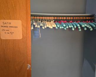 Lots of satin padded hangers!