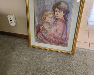 Edith Hibel framed artwork