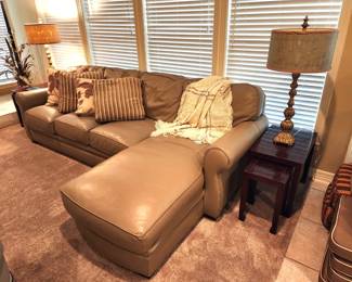 Bradington Young leather sofa, made in California