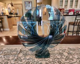 Glass sculpture, signed R.Q, Scottsdale, AZ