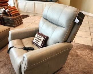 Hooker leather power lift chair