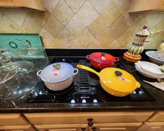 Le Creuset cast iron pots
