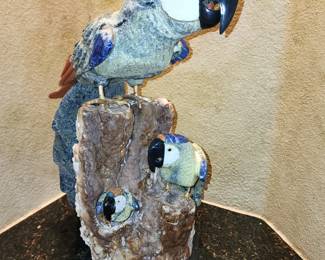 Ornate carved semi-precious stone sculpture; originally purchased for over $10,000.00