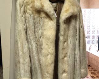 Ladies white mink jacket
