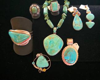 Make a statement with these turquoise and sterling silver pieces