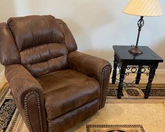 2 comfy suede fabric chairs, great for the game on the Smart TV!