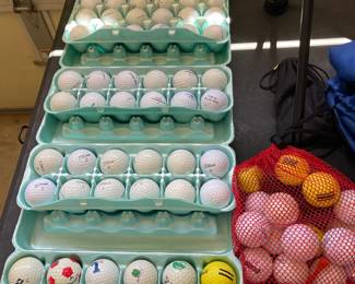 Golf balls are like eggs. They're white, they are sold by the dozen, and a week later you have to buy more.   Get yours here! 12 and 18s available!