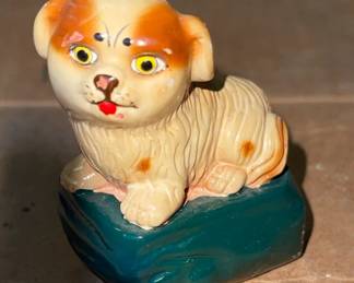 This pup is about 2 1/2" tall - its actually a vintage pencil sharpener!  So cute!