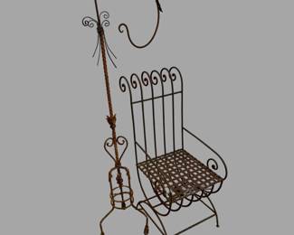 Metal Garden Chair Plant Hanger