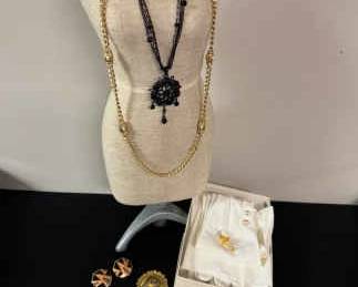 Black Gold Elegance Costume Jewelry