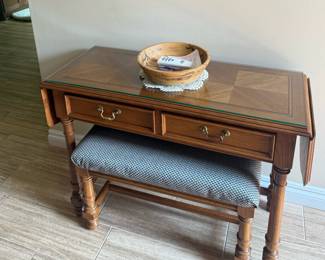 hall table and bench