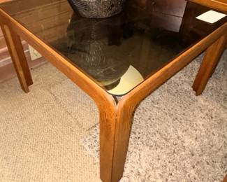 BUY IT NOW! $150.00. Glass Top wood End Table. 30" x 30" x 19 1/2" H.