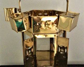 Vintage Brass Asian Noodle Cart