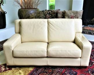 Roche Bobois 60" Leather Sofa