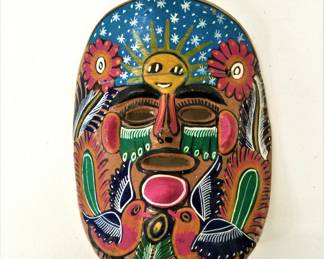 Mexican Hand Painted Folk Art Mask