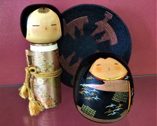 Japanese Kokeshi Wooden Dolls