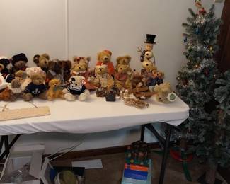 teddy bears, Christmas tree