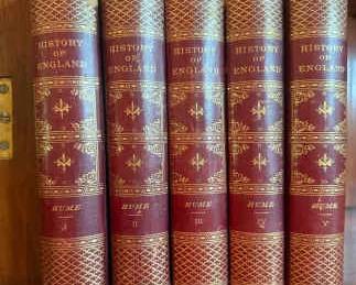 Antique Books History Of England, Hume Set Of Five