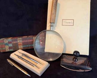 Banded Agate Ink Blotter, Crane Stationary, Cross Pens More