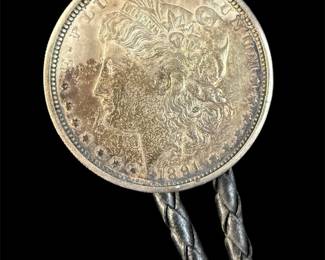 1898 $1 Morgan Silver Dollar Set In Bolo
