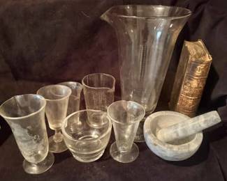 Apothecary Pharmacy Beakers Antique Chemistry Book