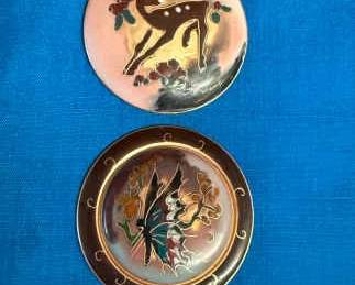Vintage Signed Enamel Brooches