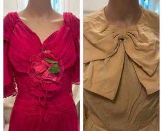 Fuchsia Dress And Ivory Bow Dress