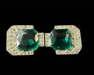 Art Deco Rhinestone Belt Buckle