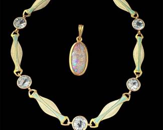 Guilloche Bracelet And Pendant
