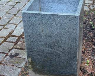 Square Grey Granite Planter Box