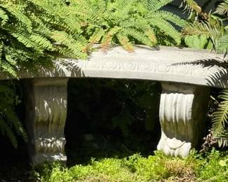 Concert Stone Garden Bench
