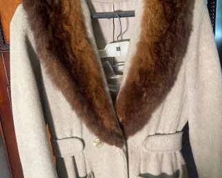 Fur Collar Coats, Belt And Wool Shirt